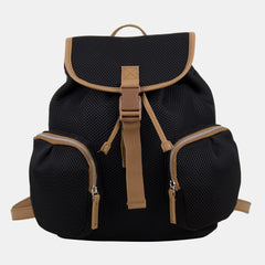 BODHI Drawstring Mini Backpack Bag with Exterior Cargo Double Zipper Pockets