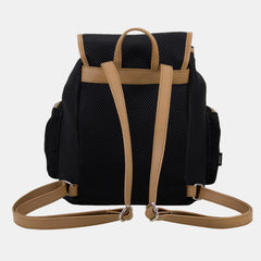 BODHI Drawstring Mini Backpack Bag with Exterior Cargo Double Zipper Pockets