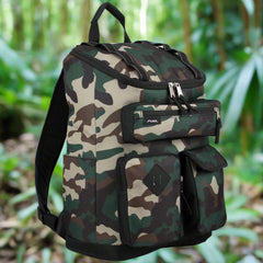 Multi-Pocket Cargo Backpack with High Capacity Top-Loader Entry