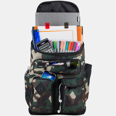 Multi-Pocket Cargo Backpack with High Capacity Top-Loader Entry