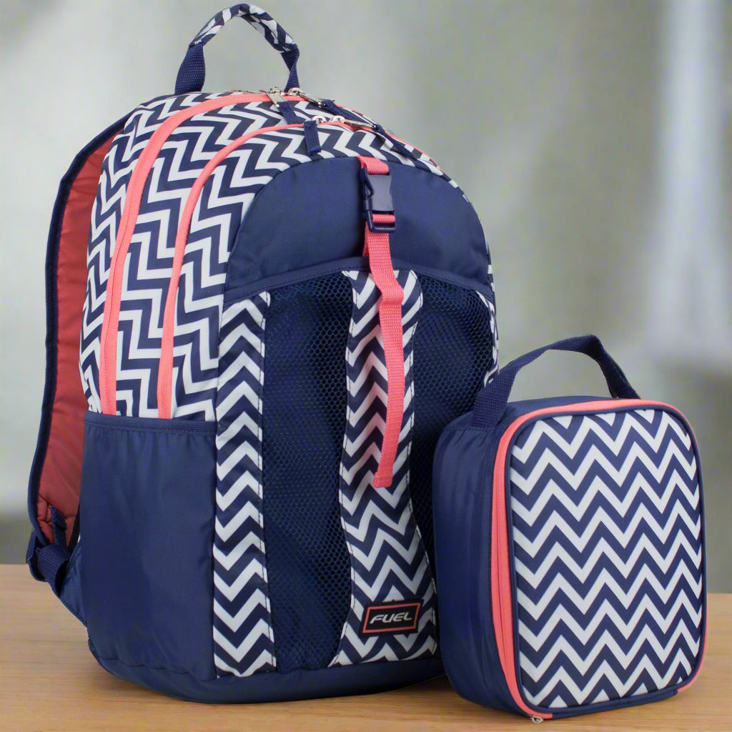 Double Compartment Backpack & Lunch Bag Bundle