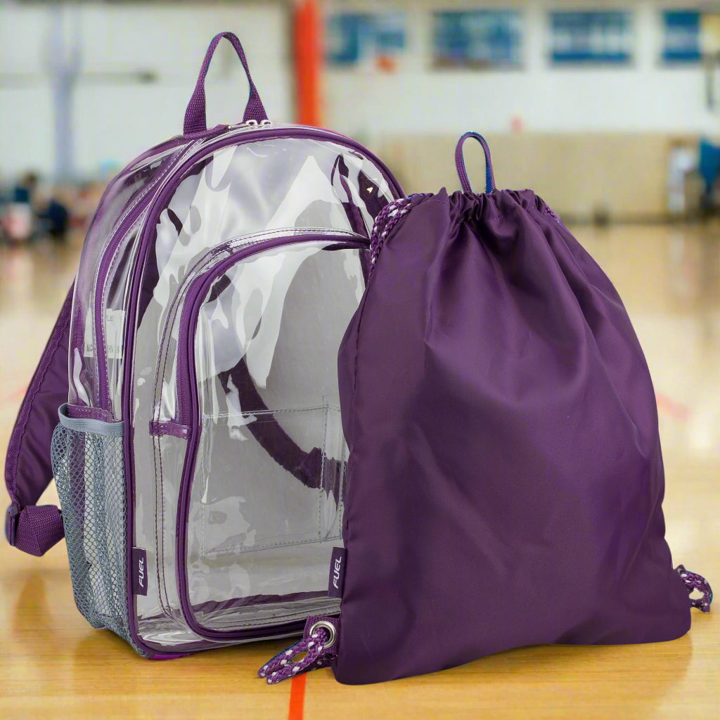 Transparently Yours Backpack & Cinch Sling Set