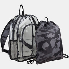 Transparently Yours Backpack & Cinch Sling Set