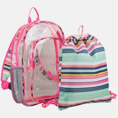Transparently Yours Backpack & Cinch Sling Set