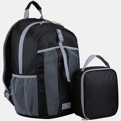 Dome Water Resistant Backpack Bag with Insulated Lunch Box Set