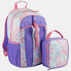 Dome Water Resistant Backpack Bag with Insulated Lunch Box Set