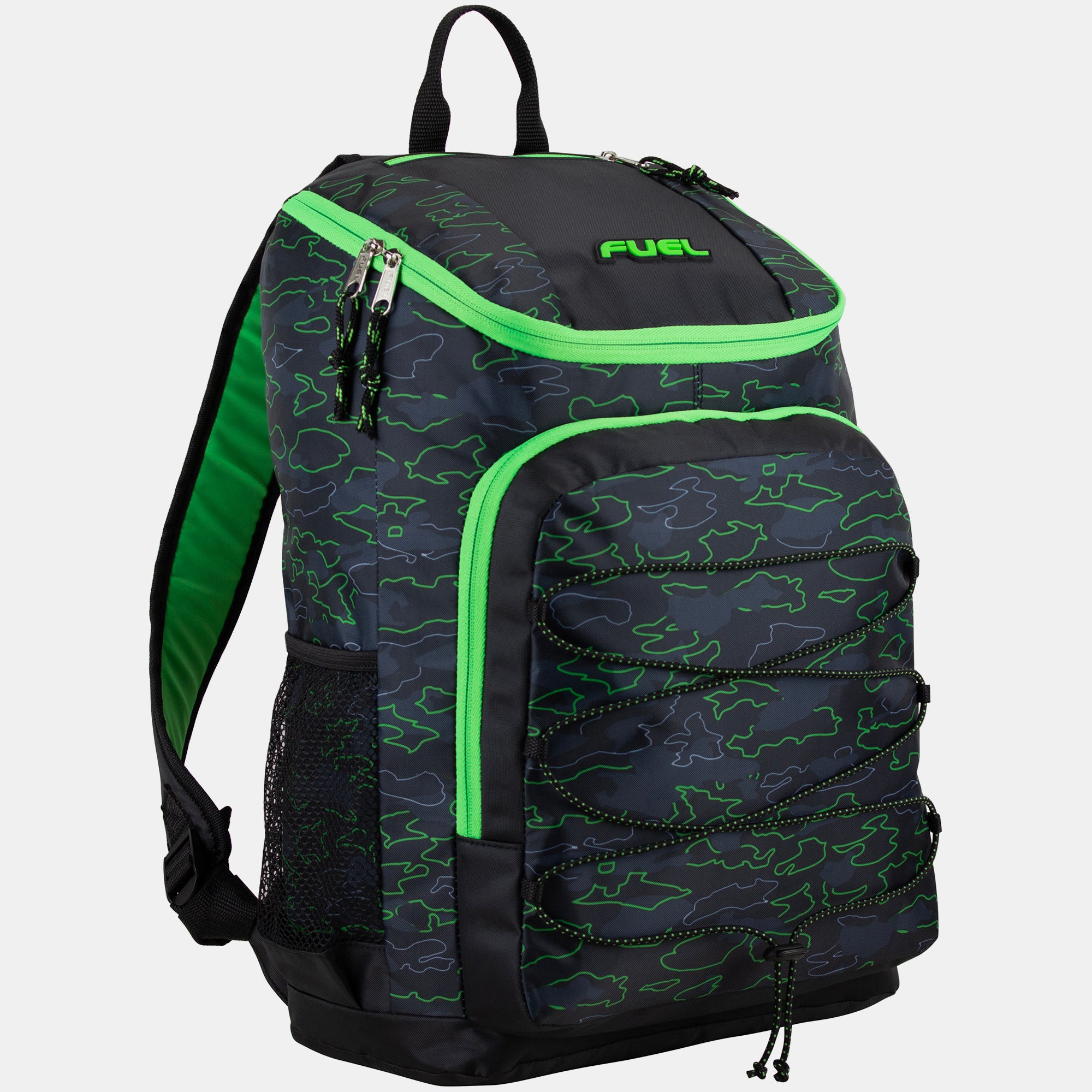 Wide Mouth Sports Backpack with Front Bungee and Inner Tech Pocket
