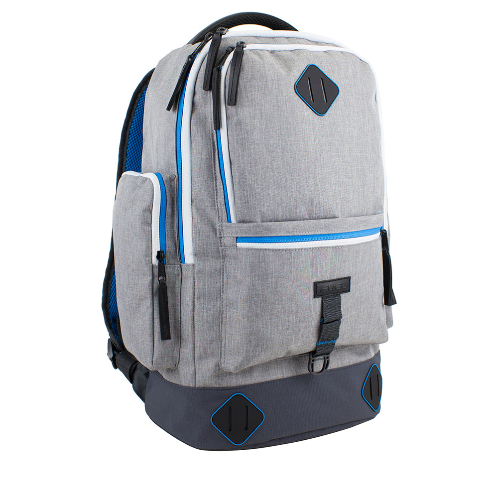 Travel Backpack with High Density Foam Straps Gray Chambray