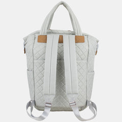 BODHI Quilted Luxe Top Handles Backpack with Trolley Sleeve