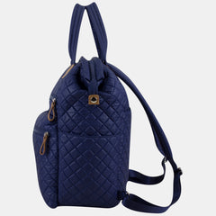 BODHI Quilted Luxe Top Handles Backpack with Trolley Sleeve