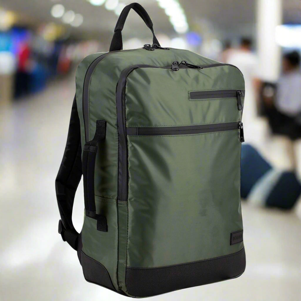 backpack travel business Bodhi Unisex Slim Tech Backpack, Army Green