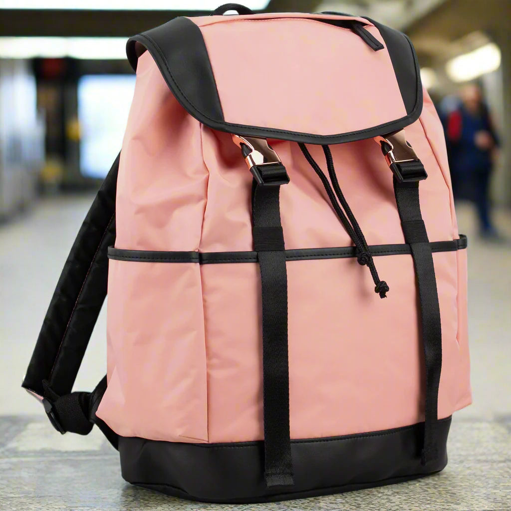Fuel Drawstring Backpack With Double Rose Gold Buckles