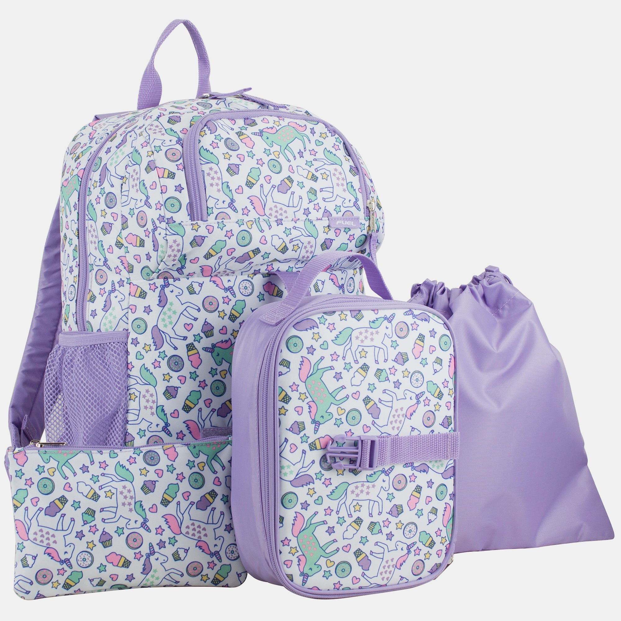 Everyday 4-Piece Combo Backpack with Lunch Box, Pencil Case and Shoe Pouch