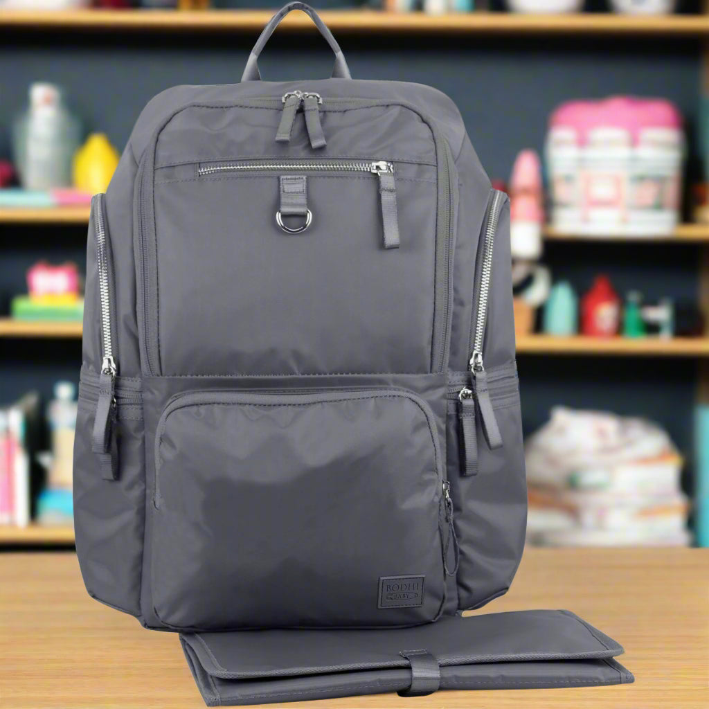 backpack multifunction leather Bodhi Baby Multi-Function Fashion Diaper Backpack fashion-gray