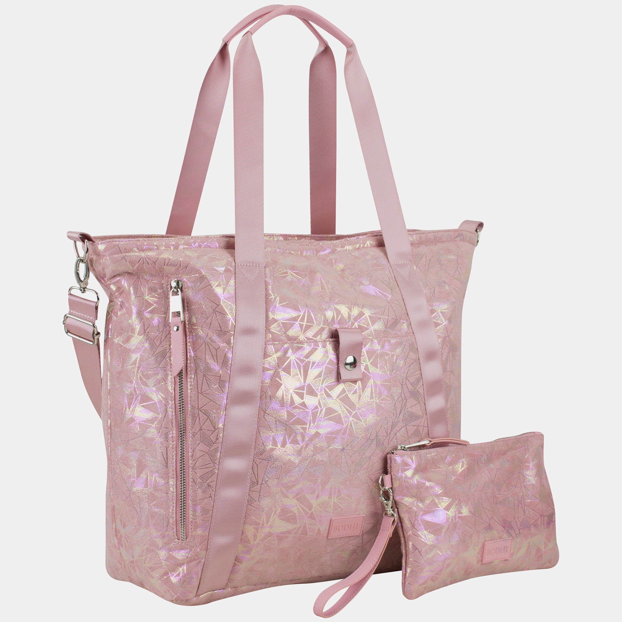 BODHI Township Tote with Removable Zipper Wristlet and Adjustable Crossbody Strap