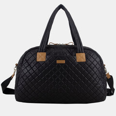 BODHI Quilted Luxe Weekender with Trolley Sleeve and Detachable Crossbody Strap